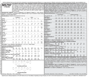 McCALLS SEWING PATTERN 5797
