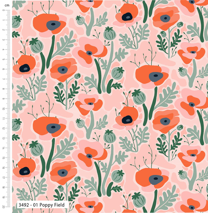 POPPY QUEEN BY SAVANNA RAWSON - 100% QUILTING COTTON