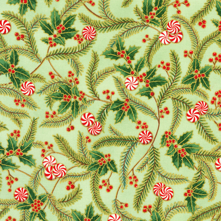 ROBERT KAUFMANN
HOLIDAY FLORISH PEPPERMINT TWIST 
QUILTING QUILTERS COTTON 
FESTIVE XMAS 
THE DRESSMAKER FABRICS 