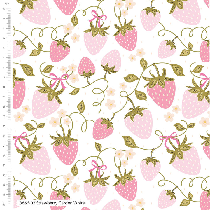 CRAFTY PIE BROGAN ALLARD
VISCOSE CHALLIS 
STRAWBERRY GARDEN 
THE DRESSMAKER FABRICS 
SEWING BEE 