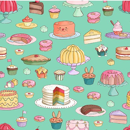 MICHAEL MILLER  YUMMY SCRUMMY DAY  THE DRESSMAKER FABRICS  QUILTING PATCHWORK COTTON DIGITAL PRINT 