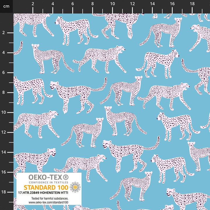 STOF OF DENMARK - LEOPARDS 
AVALANA COTTON JERSEY 
95% COTTON 5% ELASTANE 
THE DRESSMAKER FABRICS