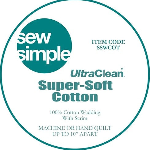 SEW SIMPLE SUPER SOFT 100% COTTON WADDING - 90"WIDE