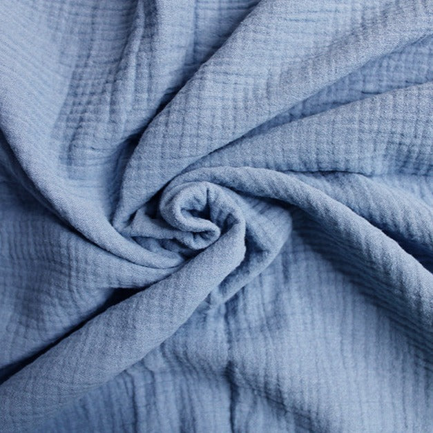 DENIM DOUBLE GAUZE MUSLIN  100% COTTON 150cm WIDE
