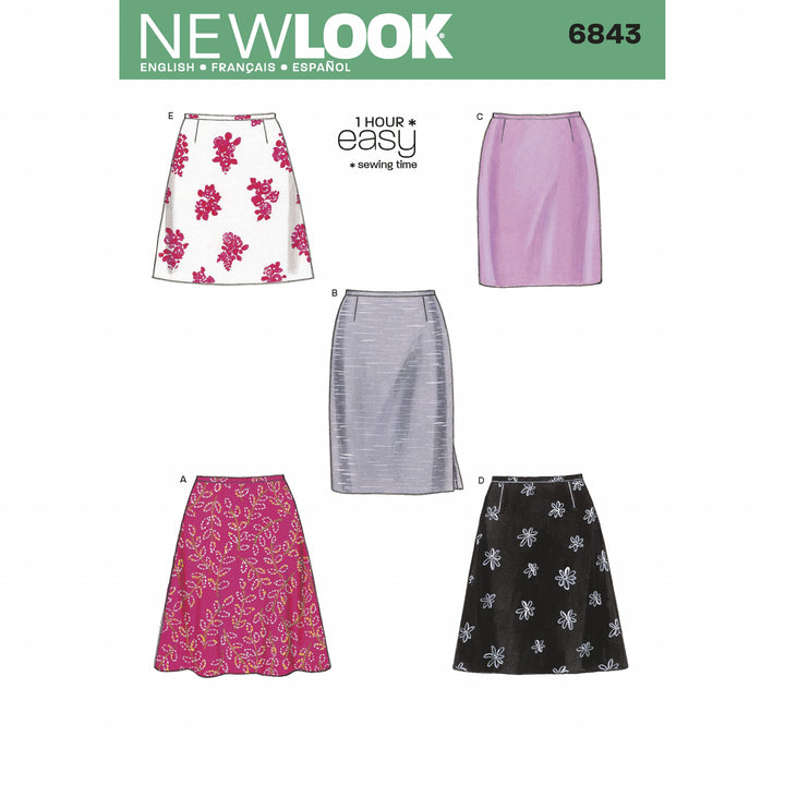 New Look Sewing Pattern N6843 Misses' Skirts   