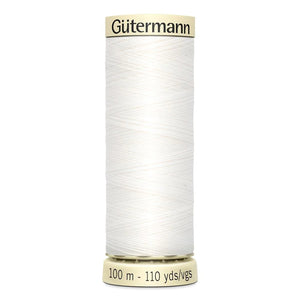 GUTERMANN SEW ALL THREAD 100m - SHADE 000 TO 209 (BLACK & WHITE)