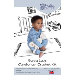 KNITTY CRITTERS - BUNNY LOVE COMFORTER - WOOLLY TOTS