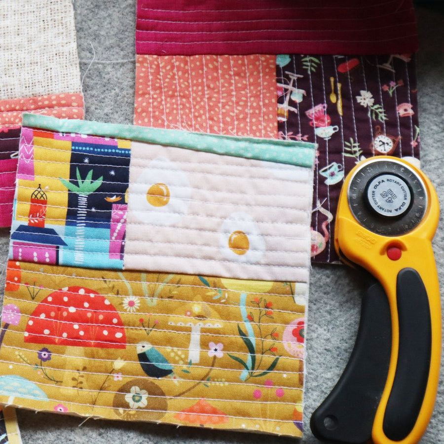 QUILT AS YOU GO ZIPPER POUCH WITH STACEY