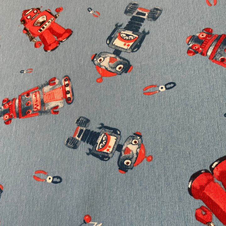 ROBOTS PRINT  HEAVY COTTON  100% COTTON 150cm WIDE