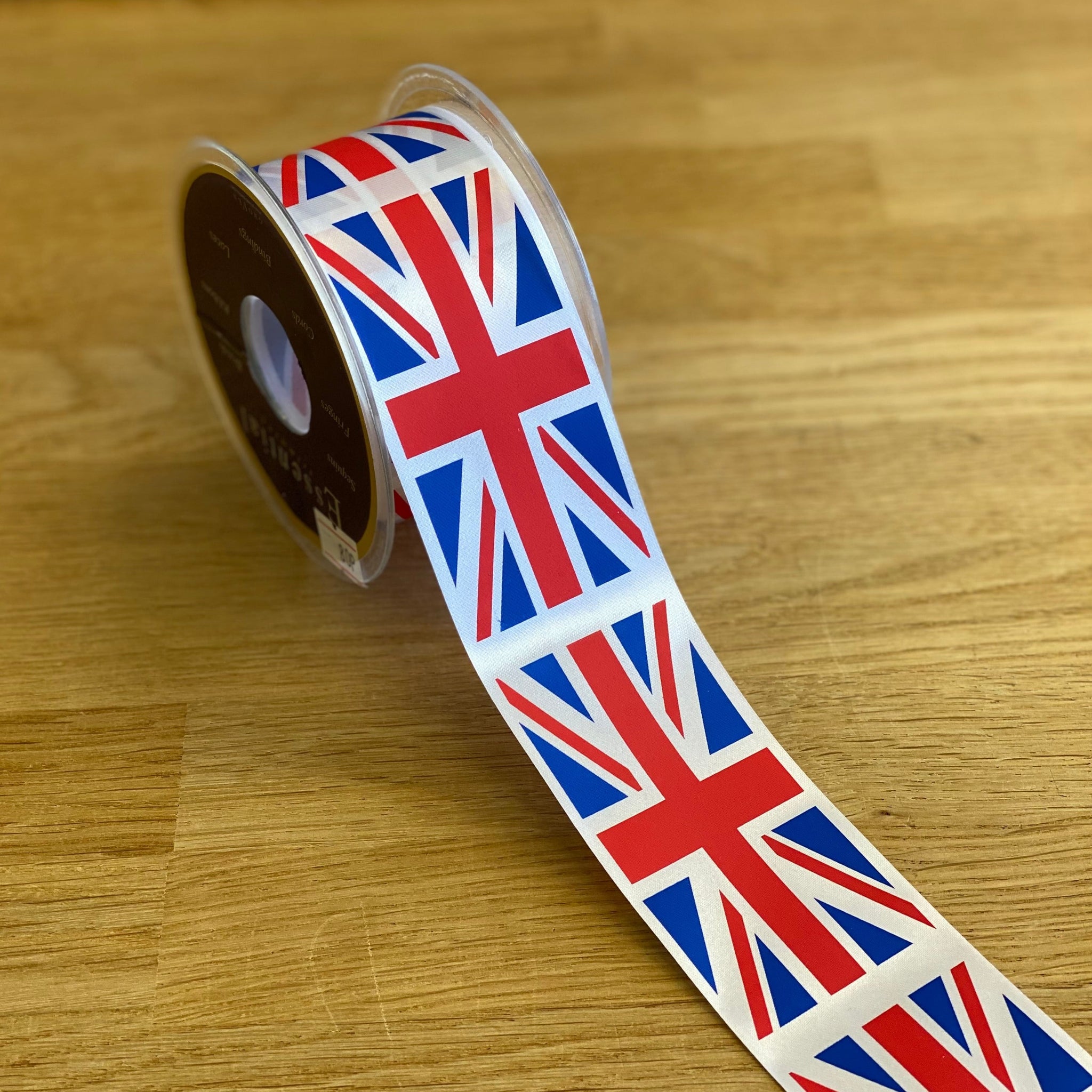 KINGS CORONATION RIBBON - 50mm WIDE - UNION JACK – The Dressmaker Fabrics