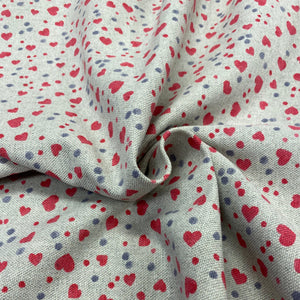LOVE HEARTS COTTON CANVAS