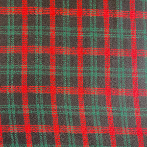 RED & GREEN CHECK - WOOL BLEND