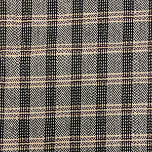 MOSCOW BLACK - HERRINGBONE CHECK - WOOL BLEND