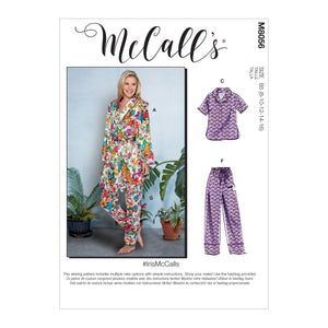 McCALLS SEWING PATTERN M8056 MISSES ROBE, BELT, TOPS,SHORTS AND TROUSERS