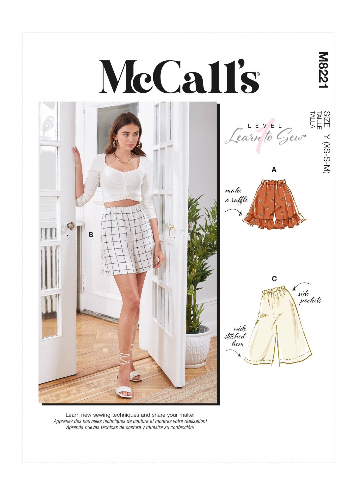 McCALLS SEWING PATTERN 8221 - SHORTS – The Dressmaker Fabrics