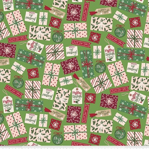 RILEY BLAKES CHRISTMAS VILLAGE QUILTERS COTTON - CHRISTMAS  100% COTTON  110cm WIDE 