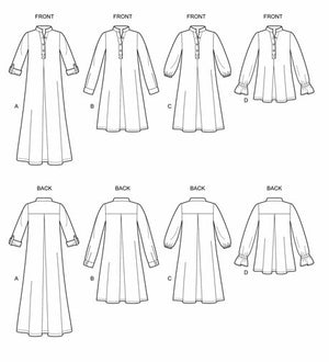 SIMPLICITY SEWING PATTERN S8983 - DRESSES WITH SLEEVE VARIATION guide sheet
