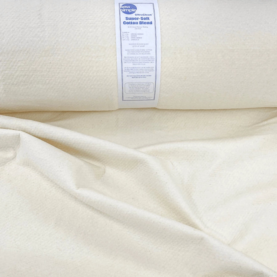 SEW SIMPLE SUPER SOFT 80/20 COTTON BLEND WADDING  90" WIDE 