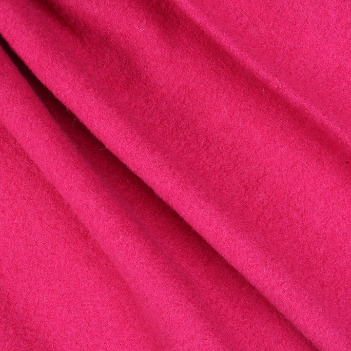 BOILED WOOL BLEND 355% BOILED WOOL 65% POLY  150cm WIDE 380 GSM  LIPSTICK PINK 