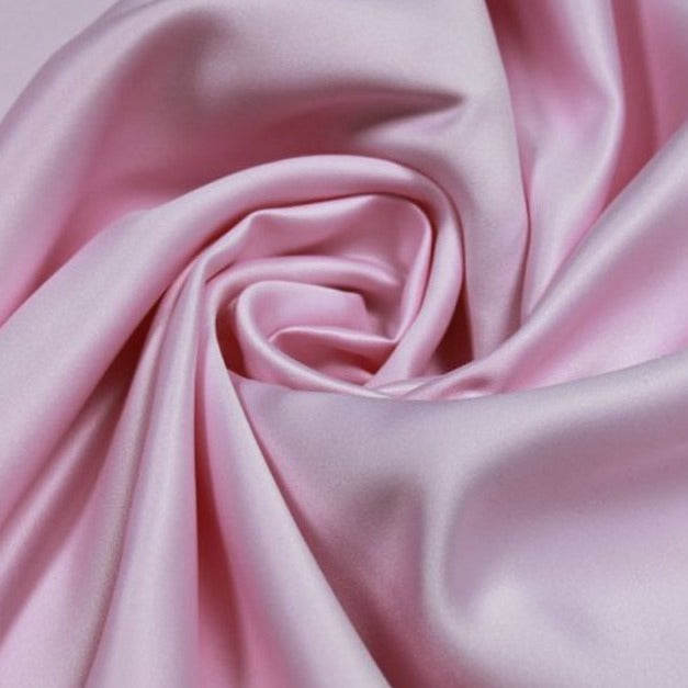 Duchess Satin Fabric Pink Col. 27, Dressmaking Fabric