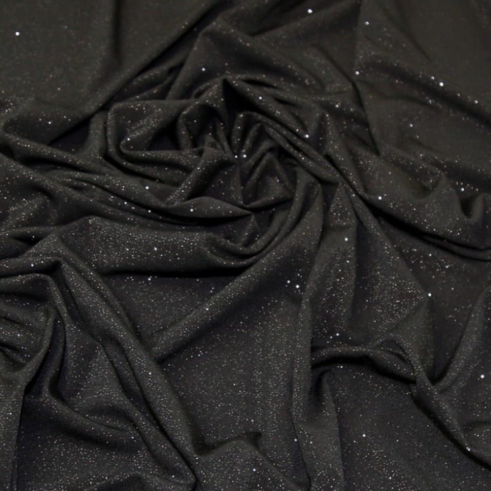 JOHN KALDOR DAZZLE GLITTER ITY SILKY STRETCH JERSEY RANGE OF COLOURS