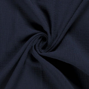DOUBLE GAUZE - NAVY - 100% COTTON